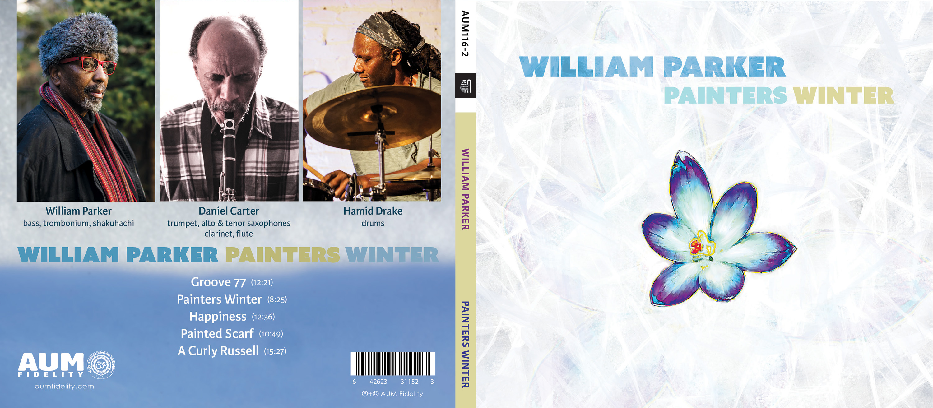 cd front (r) and back (l) cover for Painters Winter by William Parker