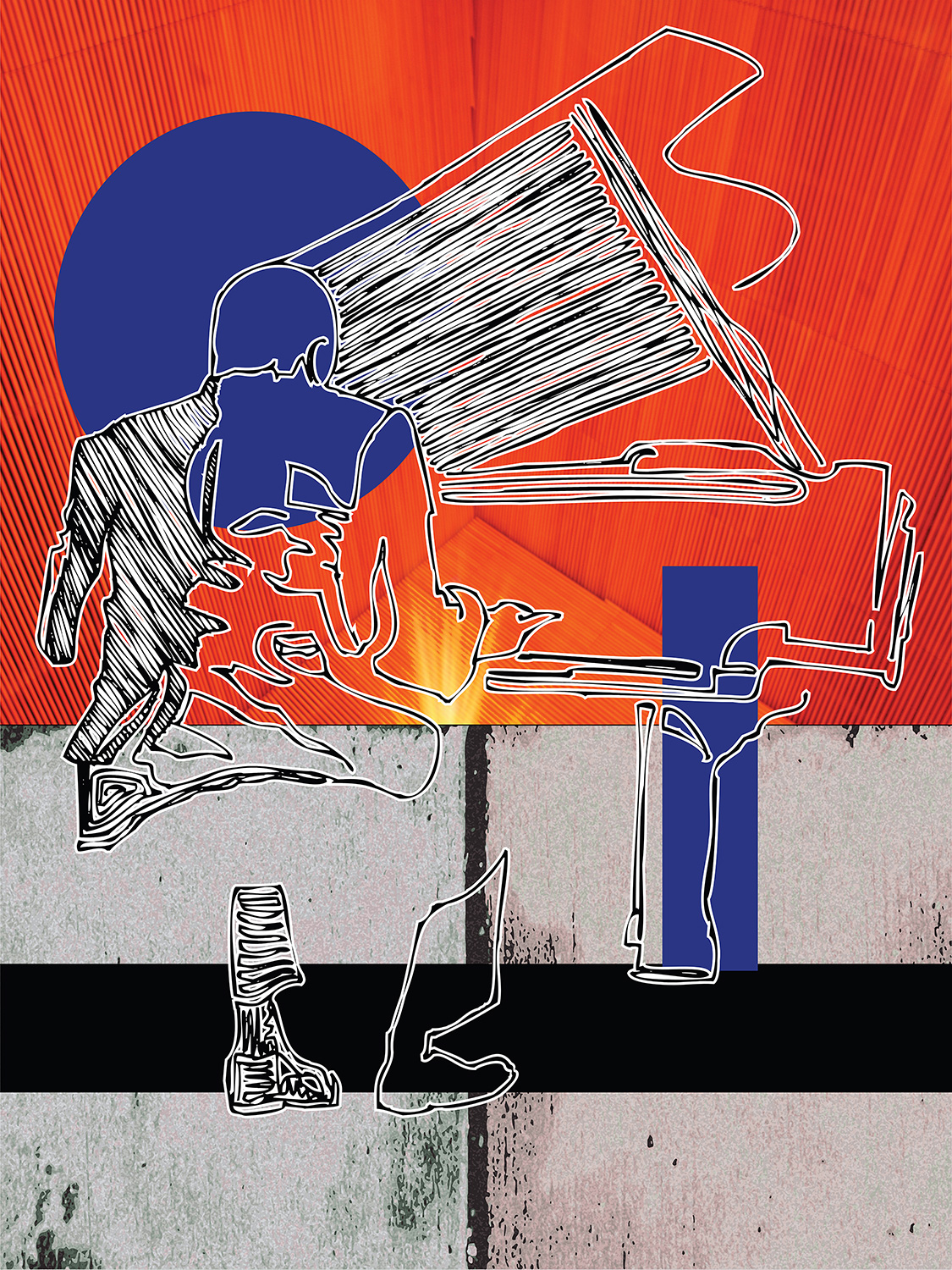 illustration of musician Muhal Richard Abrams