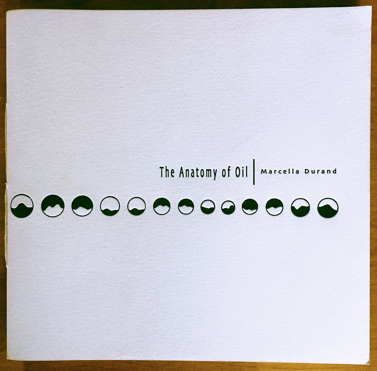 cover of Marcella Durand's letterpress book The Anatomy of Oil