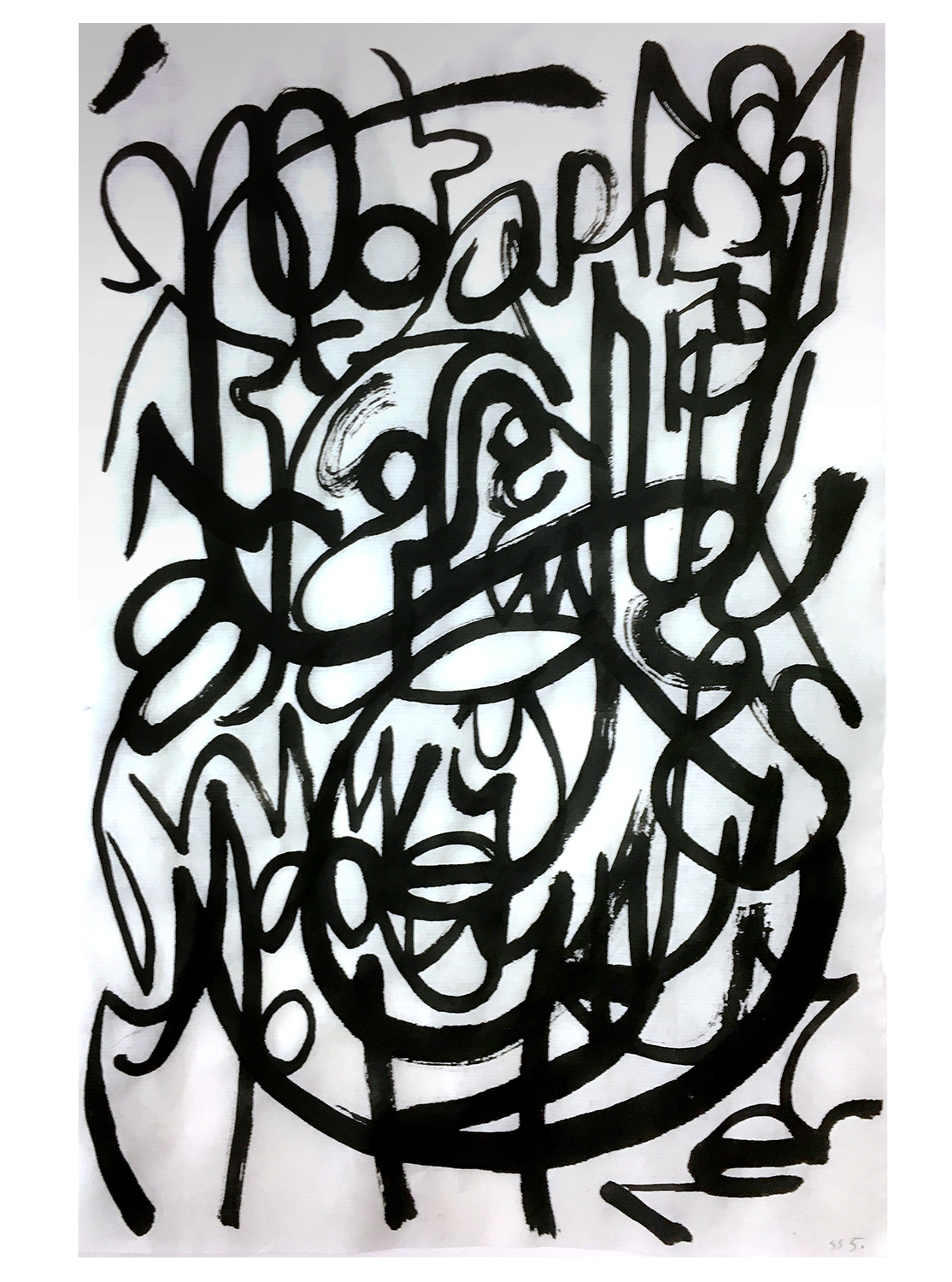 gouache painting from text in