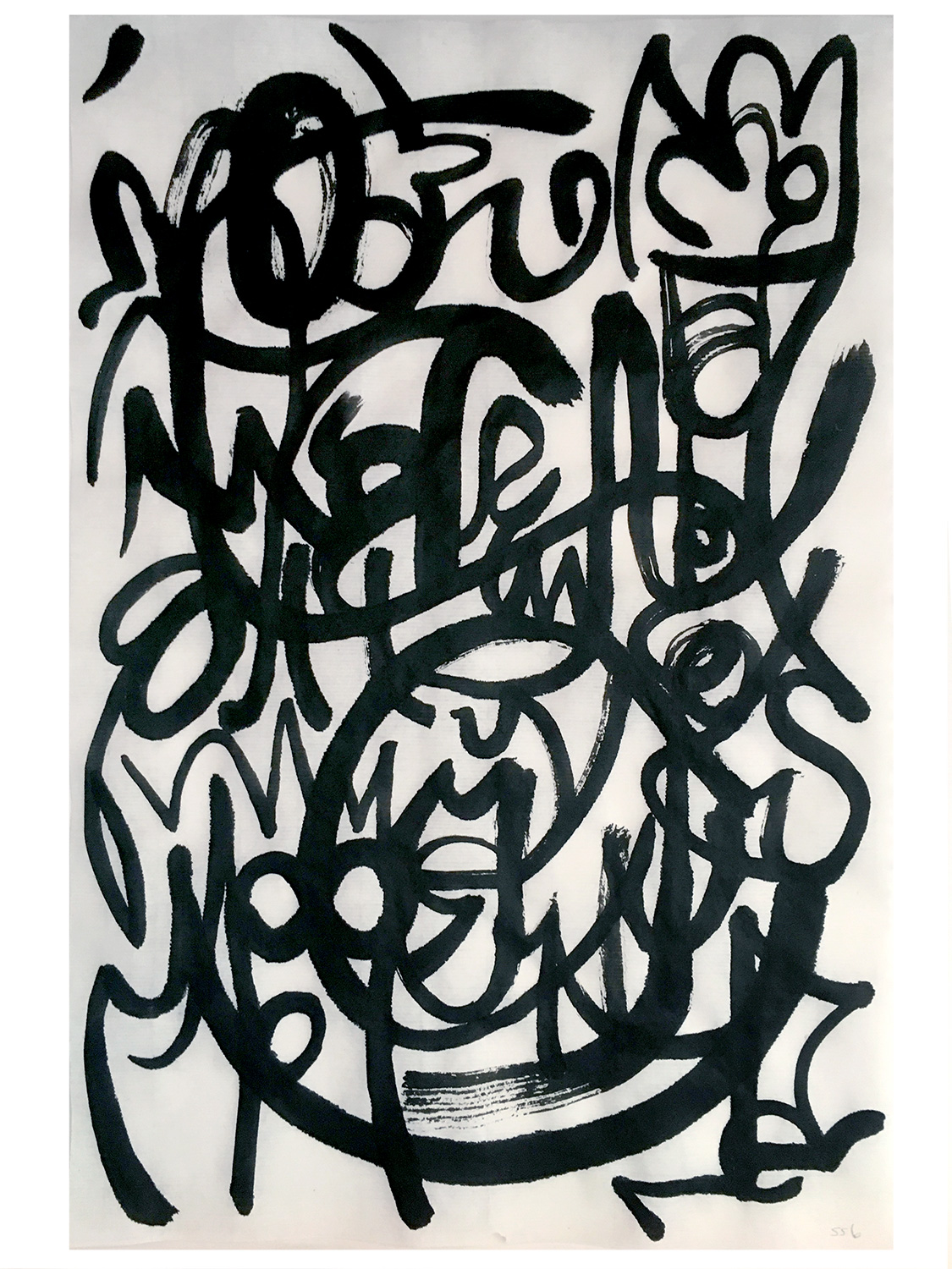 gouache painting from text in