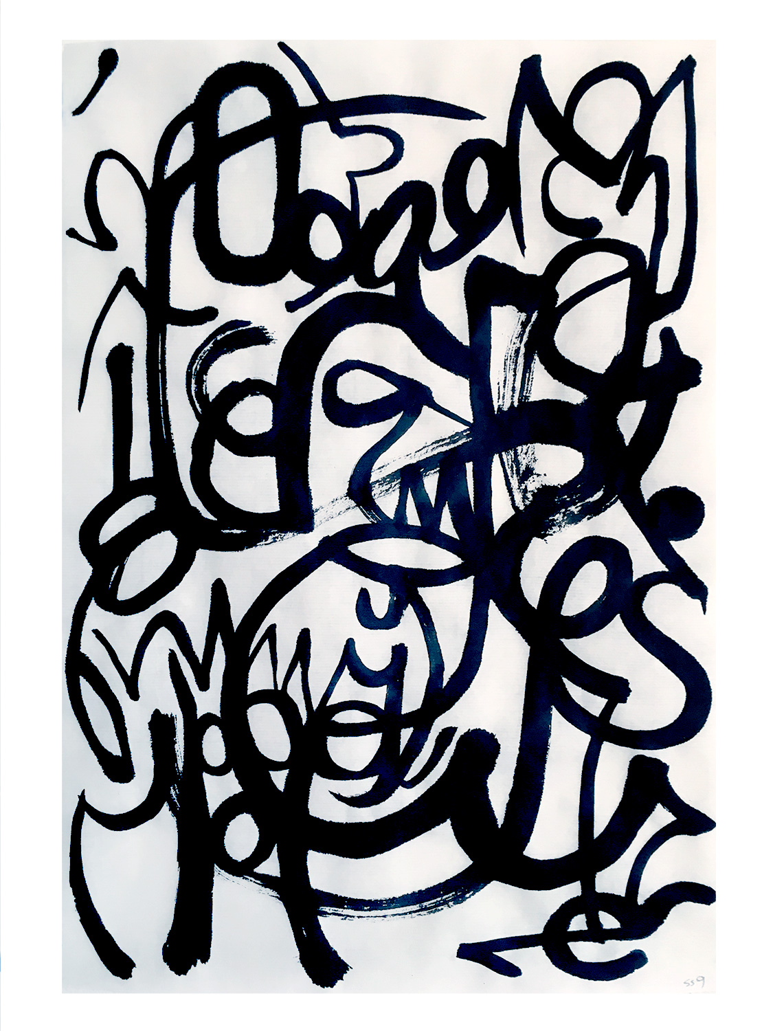 gouache painting from text in