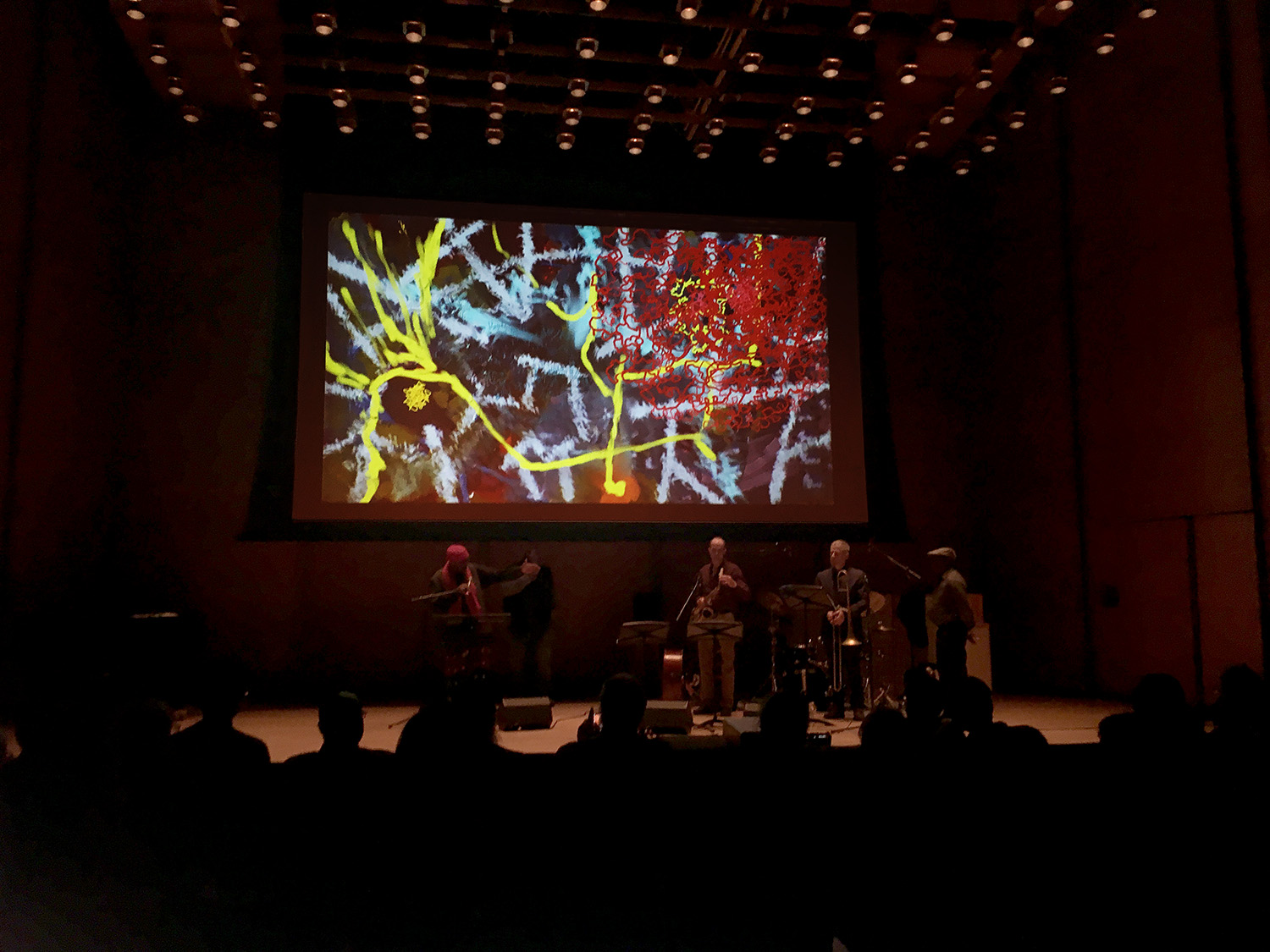 projections during Tufts concert