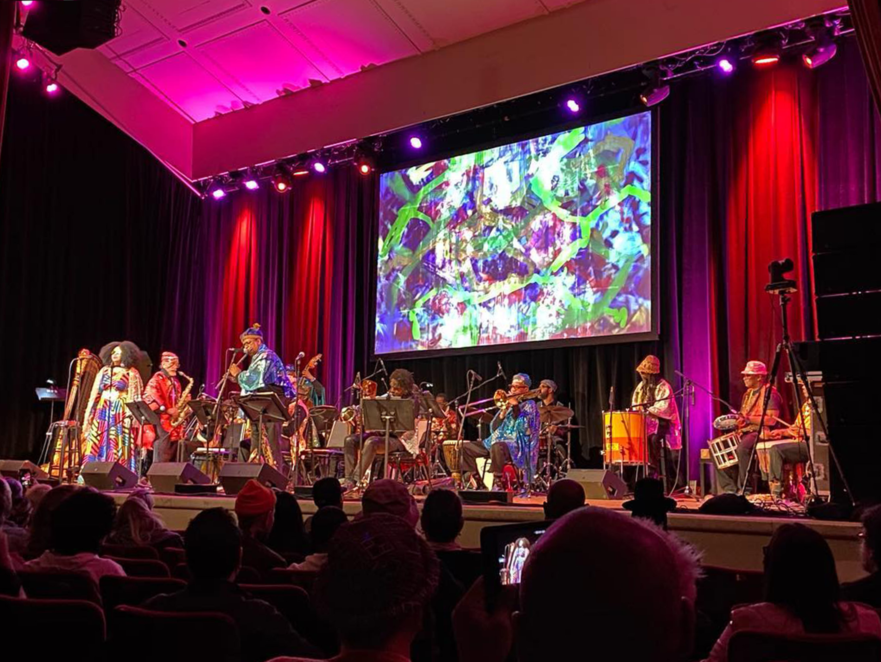 Sun Ra Arkestra with live painting photo by Cecile Chong