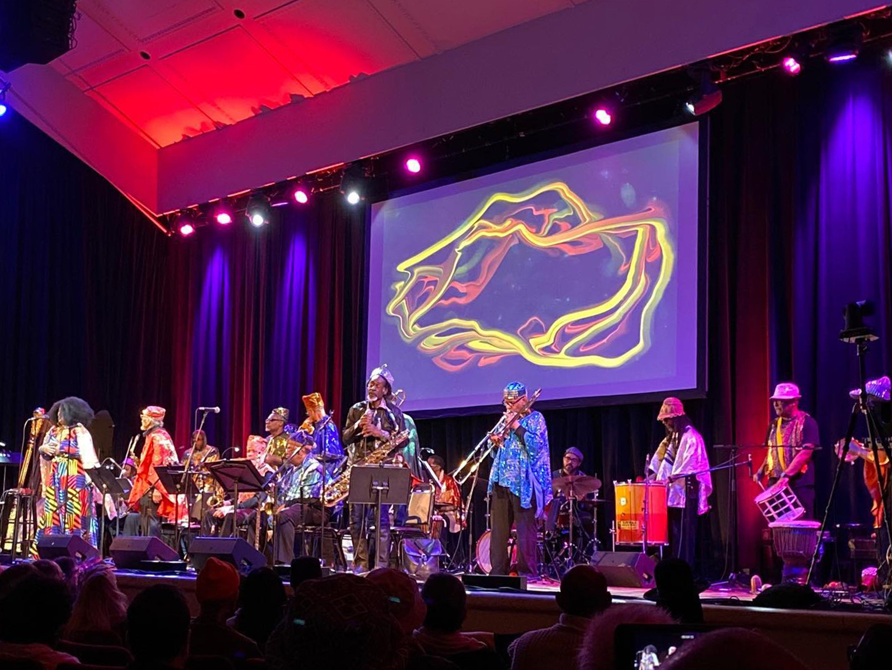 Sun Ra Arkestra with live painting photo by Cecile Chong